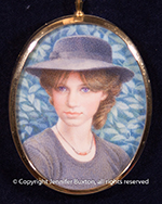 Rebecca wearing a hat